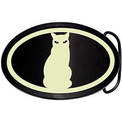Glow in the Dark Cat Belt Buckle