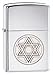 Zippo HP Chrome Star of David Lighter (Silver, 5 1/2x3 1/2-Cm)
