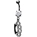 Cubic Zirconia Black Brass Knuckle Belly Ring