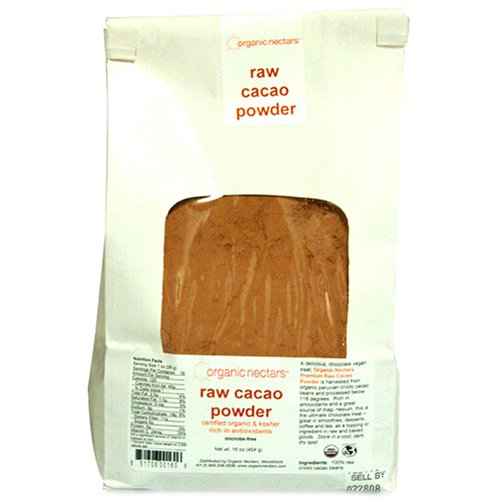 Organic Nectars Raw Chocolate Powder, 16-Ounce Bags (Pack of 2) by Organic Nectars
