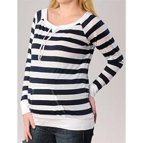 Buy A Pea in the Pod Collection: Splendid Long Sleeve Scoop Neck Drawstring Maternity T Shirt by Splendid