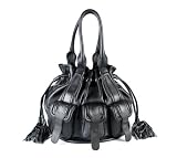 Sac à main en cuir femme, Black Pearl Superior, Anthoni Crown