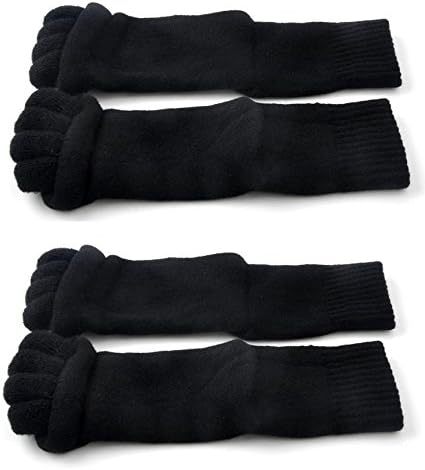 For Women's 6-11 USA Shoe Sizes, Pack of 2 Black Pairs Which Is 4 Socks to Gently Realign Uncomfortable Crowded Toes