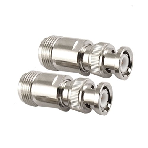 uxcell® 2 Pcs N Type Female to BNC Male RF Coaxial Coax Adapter Connector