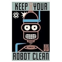 Futurama Tin Sign Keep Your Robot Clean