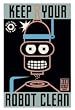 Futurama Tin Sign Keep Your Robot Clean