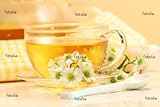 IMAGE OF Wallmonkeys Peel and Stick Wall Decals - Glass Tea Cup with Herbal Tea and Flowers - 60