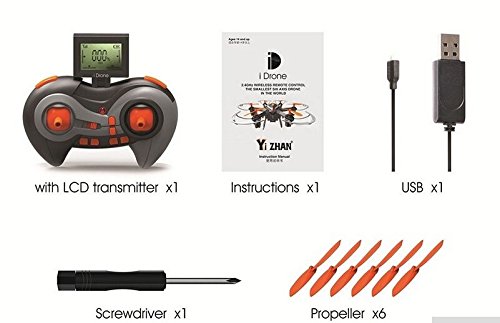 Imagen 8 de ILov Yizhan i6s Mini Helicopter Drone 2.4G RC Hexacopter with 6 Axis Gyro 3D Roll 2.0MP Camera (Pack 1, Negro)