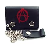 Anarchy Genuine Leather Chain Wallet #23 by Bewild