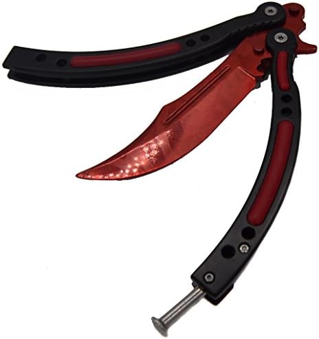 Etsuna Sports Cross Fire Go Knife Handle Practice Trainer,No Offensive Blade (Red)