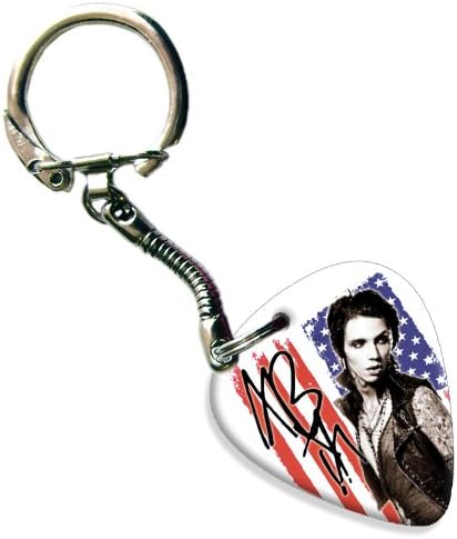 Andy Biersack Black Veil Brides Celluloid Guitar Pick Keyring ( Flag Design )