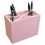 ProFormance Crocodile Embossed Pencil Cup, 5 3/8 x 2 x 4 1/8, Pink