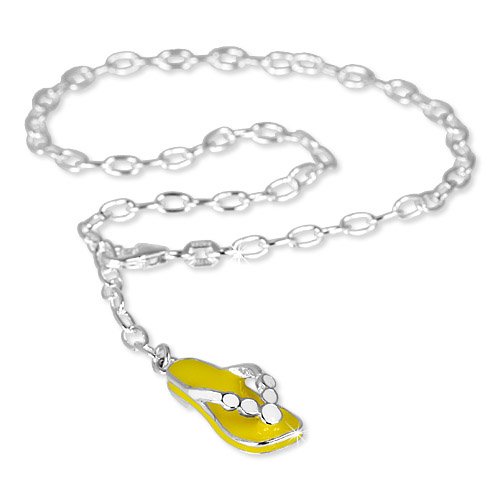 Produkt-Bild: SilberDream Fu&szlig;kette Flipflop 925 Sterling Silber 25cm Fu&szlig;kettchen SDF002