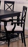 Charcoal Finish Armchairs With Microfiber One Pair