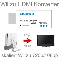 Ligawo � Wii HDMI Konverter Stick Converter - skaliert das Wii Signal auf 720p/ 1080p - Wii an Tv Beamer Monitor anschlie�en - neue Version MARK II