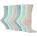 Sock Snob 6 Pairs Ladies Womens Casual Cotton Rich Solid Plain Color Dress Socks PL30