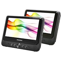 Sylvania SDVD9805 9-Inch Twin, Dual Screen DVD Player, play the same or different movies, plus Built-In USB/SD Card Reader