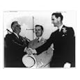 Historic Print (S): [Lyndon Baines Johnson, half-length, standing, shaking hands with Franklin D. Roosevelt,