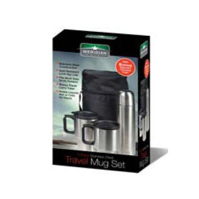 3 Piece Stainless Steel Travel Mug Set