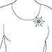 Large Multi Ice Blue Frozen Winter Snowflake Brooch Pin For Women Crystal Holiday Party Frozen Winter Rhodium Plated Alloy