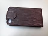 「iPhone4/4S フラップ型ケース エピ調 茶色(Brown)」の画像