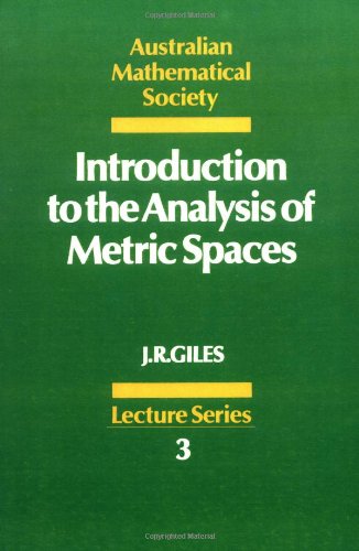 Introduction to the Analysis of Metric Spaces (Australian Mathematical Society Lecture Series)