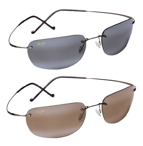 Cover image : Maui Jim KAPALUA 502 Polarized Sunglasses Rimless Titanium Golf (Medium)