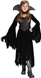 Morris Costumes Velvet Vamp Child Small Full Drop Sleeves Brocade-Look Bodice Matching Collar