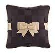 Bow Pillow - RawSilk/Black