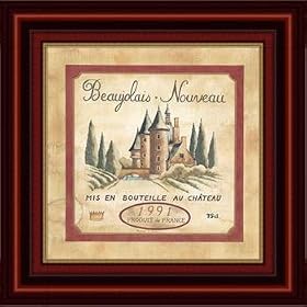 Beaujolais Nouveau, 1991 Framed Art Poster Print by Richard Henson, 9x9