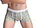 99extra Underwear, 3 Color Men's Plaid Milk Silk Skinny Boxer Briefs