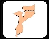 Decorated Mouse Pad with map, mozambique, africa