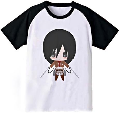 Animeblooms - Attack on Titan Shingeki No Kyojin Mikasa Ackerman Black T-shirt Size L