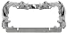 License Plate Frame Chrome - Ying Yang Dragons