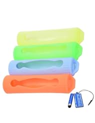 Home Improvement: BCP Orange, Yellow, Green, Light Blue Color Silicone Protective Case for 18650 Battery - BCP