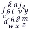 lower case alphabet