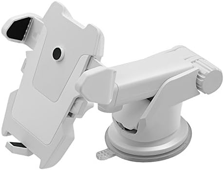 LonSun Car Mount Holder for iPhone 6s Plus 6s 5s 5c, Samsung Galaxy S6 Edge Plus S6 S5 S4, Note 5 4 3, Google Nexus 5 4, LG G4-Retail Pack(White)