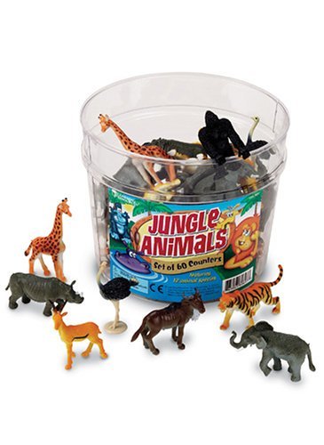 ジャングルアニマル　動物のフィギュア 60ピースセット　Jungle Animals [並行輸入品]