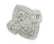 14k White Gold Diamond Victorian Ring
