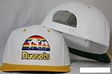 Denver Nuggets Snapback White / Yelow Two Tone Adjustable Plastic Snap Back Hat / Cap