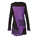 Women's Tunic Top - Parsley & Sage Purple Patchwork Blouse - Cowl Neck