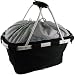 Collapsible micro fiber framed large picnic basket, insulated, choose your color, Black