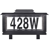 The Black Series Solar-powered Lighted Address Stake
