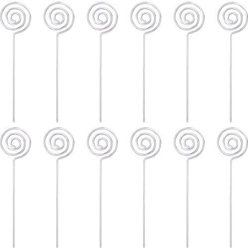 Bulk 12pcs DIY craft metal wires memo&card&picture&photo clip holders,clay&cake#12pcs circle Shape wire clip