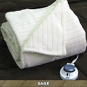 Soft Heat Low Voltage Electric Warming Throw, Sage