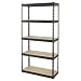 Gorilla Rack GRZ6-3618-5BIMP 5-Shelf 36-by-18-by-72-Inch Shelving Unit, Black