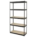 Gorilla Rack GRZ6-3618-5BIMP 5-Shelf 36-by-18-by-72-Inch Shelving Unit, Black