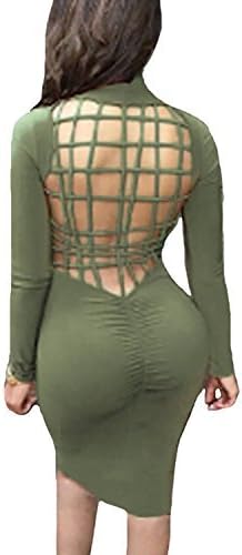 Jenny Trinh New 2015 Fashion Women's Sexy Hollow out Backless Irregular Bandage Dress Night Club Party Dresses