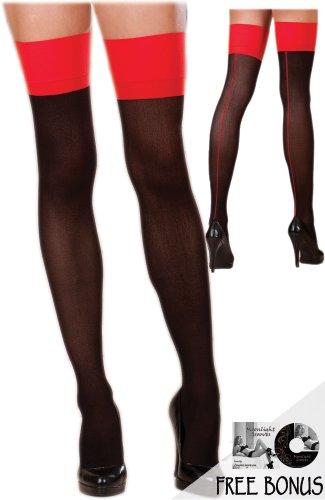 Cuban Heel Thigh High Stockings