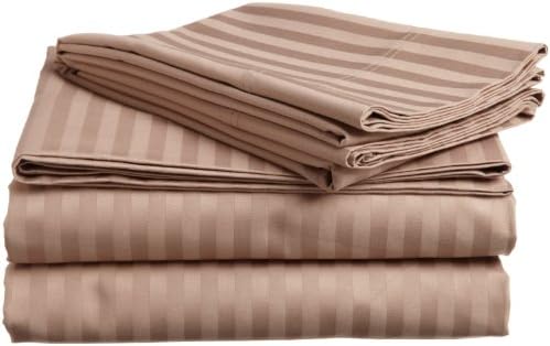 230 Thread Count Royal Luxe Damask Stripe Duvet Set Twin Size - Taupe